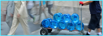 Delivering water bottles